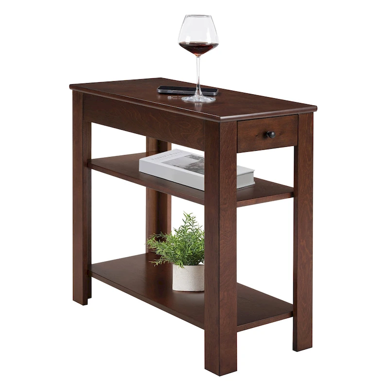 Convenience Concepts Designs2Go 1 Drawer Baja Chairside End Table with Shelves
