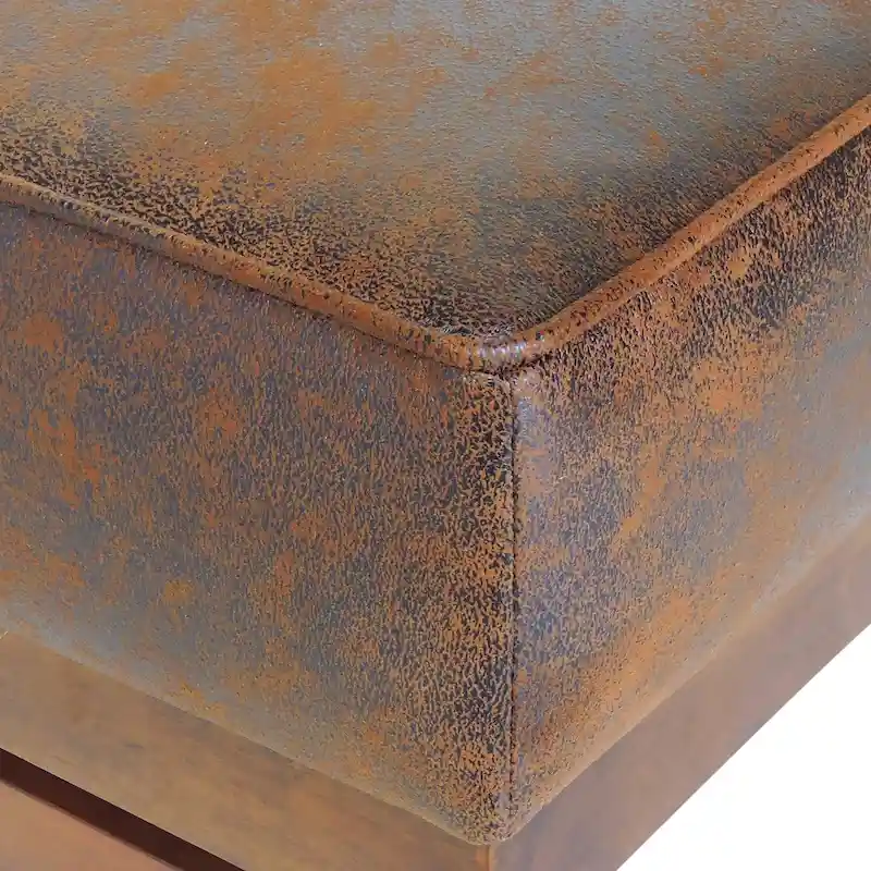 Hillman Modern Microfiber Cocktail Ottoman with Wood Frame by Christopher Knight Home