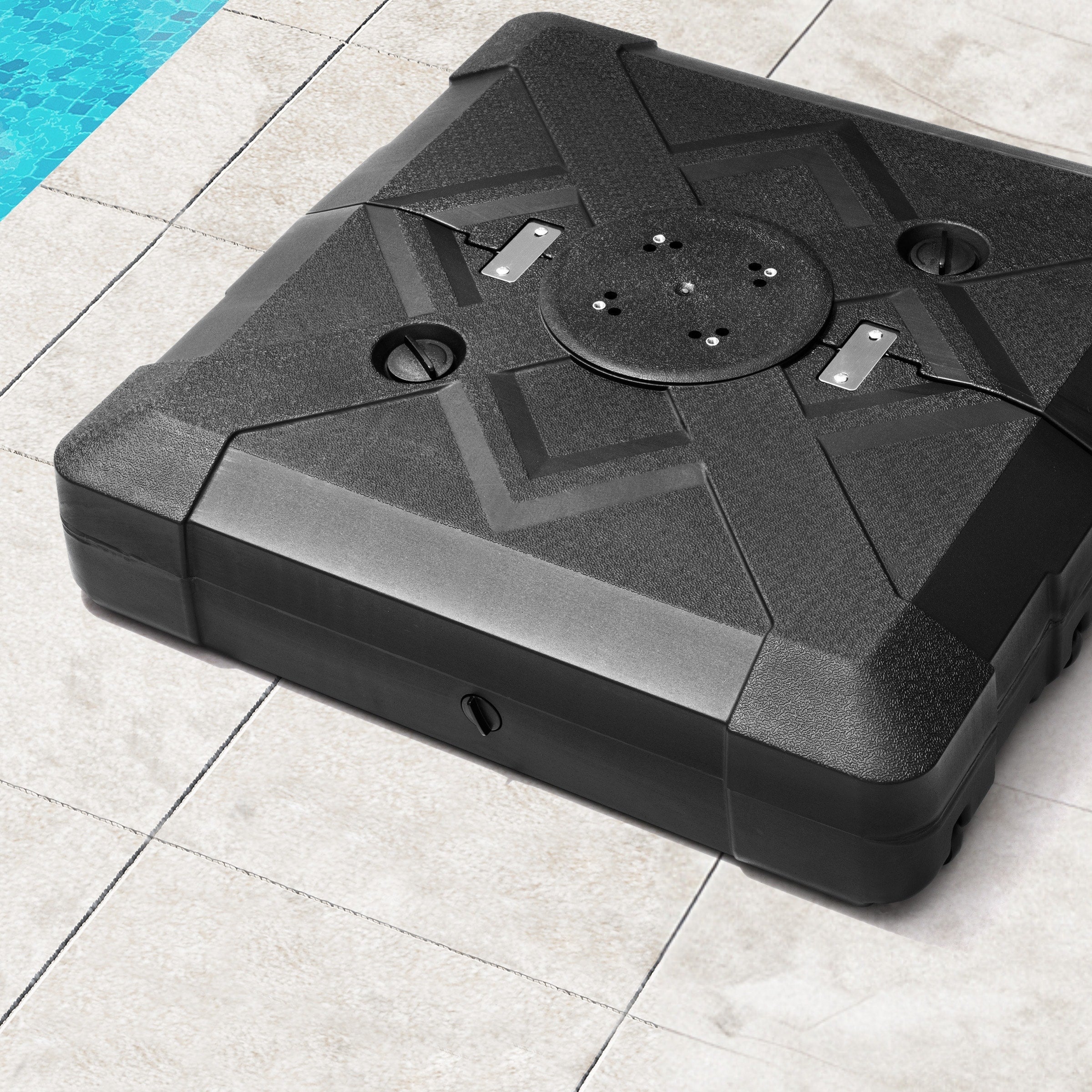 Pellebant 220 lbs Patio Cantilever Umbrella Base with Wheels - N/A