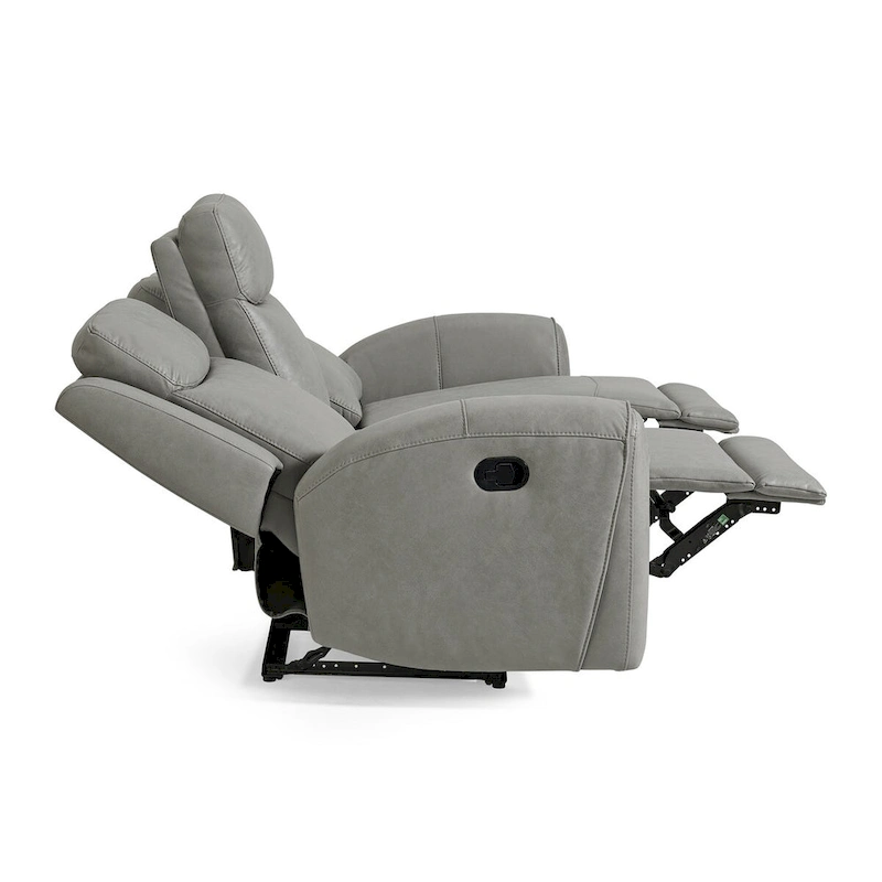 Roundhill Furniture Wesley Transitional Manual Reclining Sofa, Gray