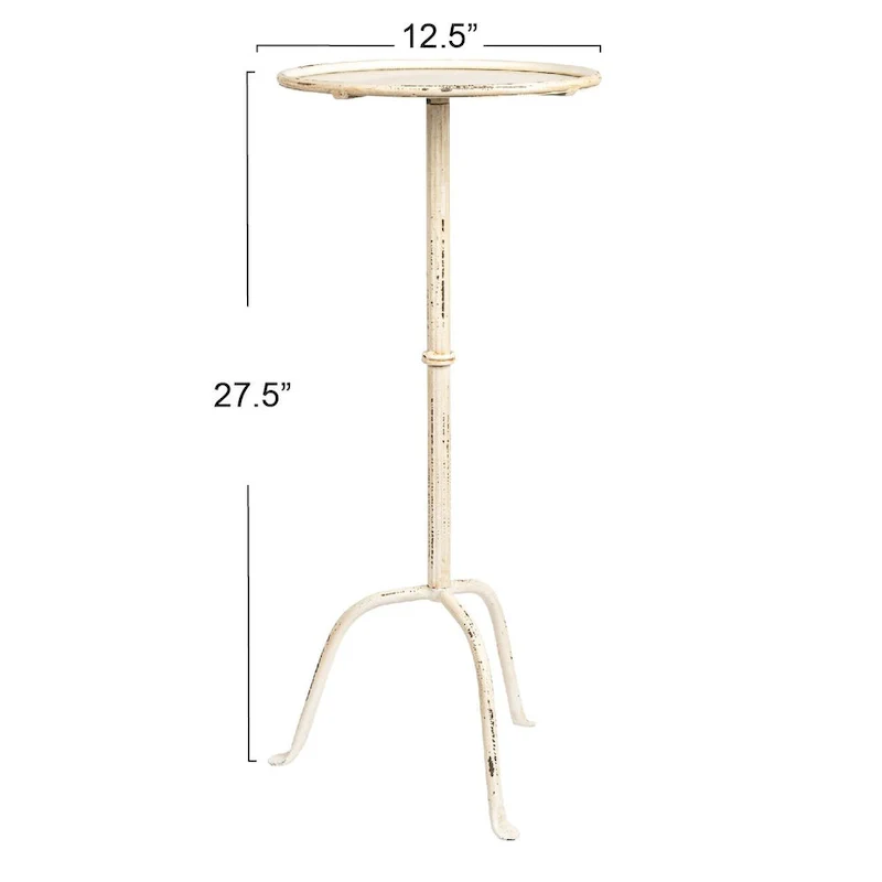 Round Metal Drink Table