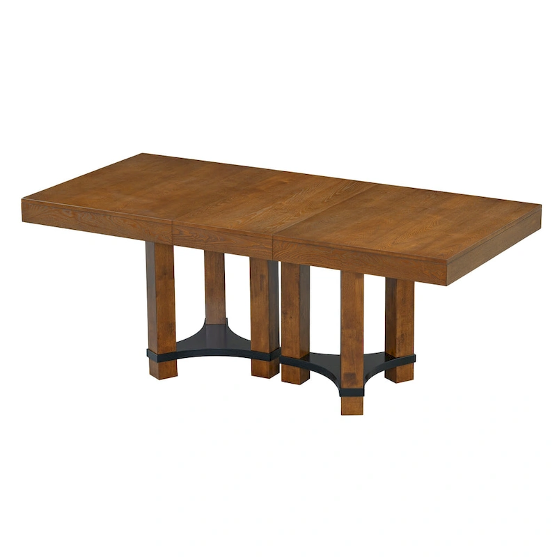 7-Piece Rustic Dining Set with Extendable Table & 6 Chairs