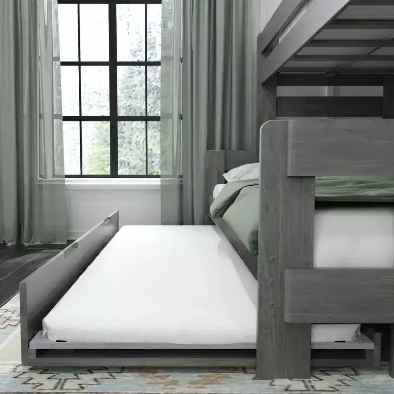 Max & Lily Farmhouse Twin over Full Bunk Bed with Trundle