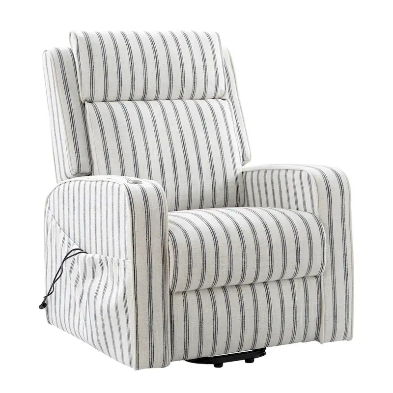 Darrell Modern Lift Assist Massage and Heating Power Recliner with Charing and Soild Wood Tray by HULALA HOME