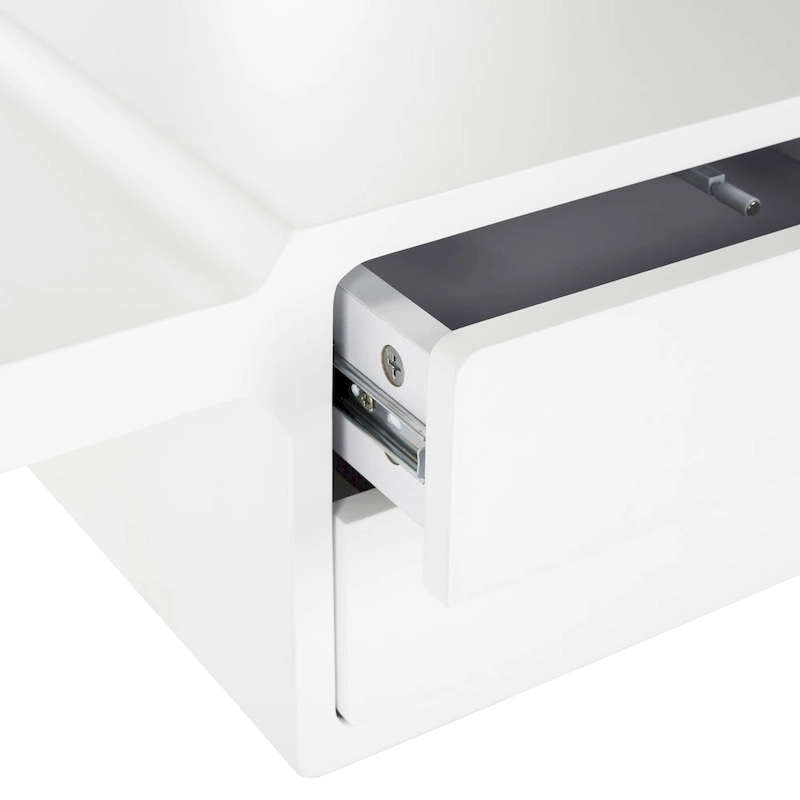 SAFAVIEH Natalia Mid Century Scandinavian White Two Drawer Desk