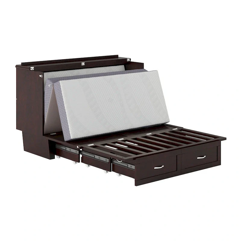 Queen Murphy Bed Chest with Mattress