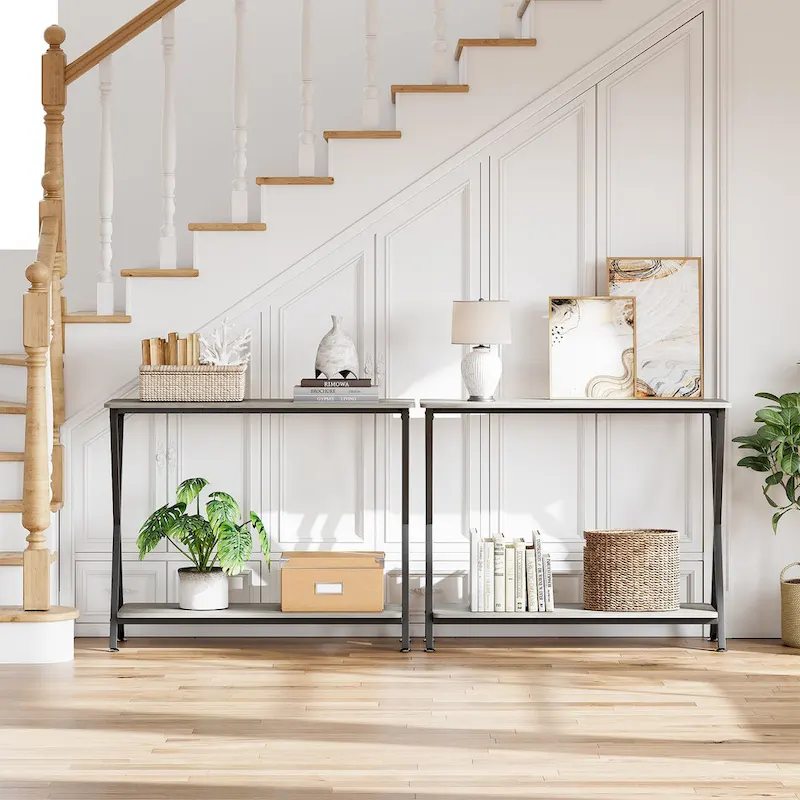 Entryway Table, Narrow Console Table, Wood Sofa Table