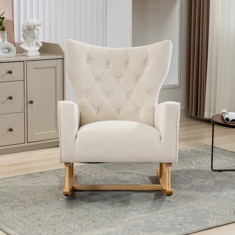 Tufted Rocking Chair Single Sofa Accent Rocker
