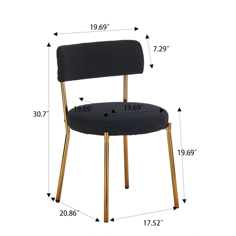 Set of 2 mid-century modern dining chairs