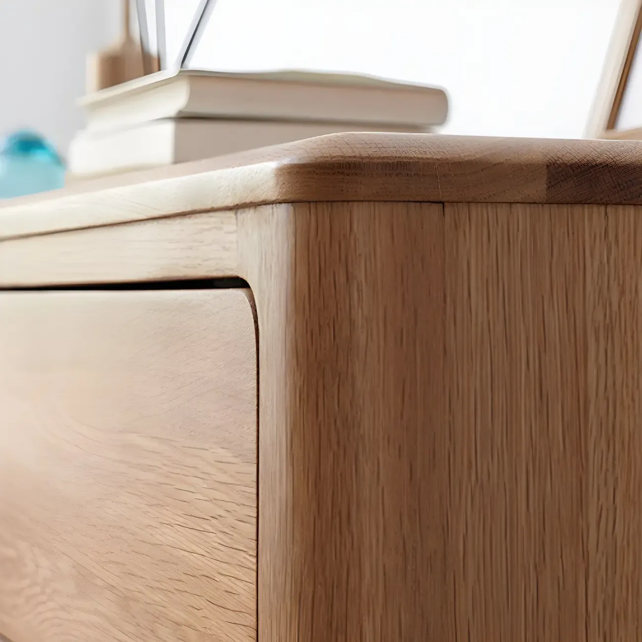 Traditional Natural Solid Wooden Double Dressers with Drawers