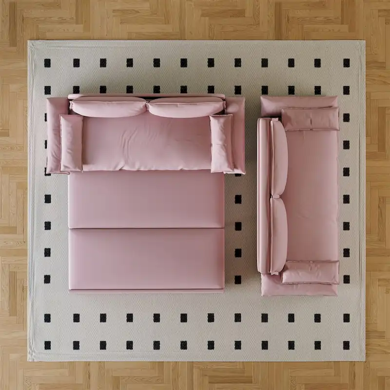 70.1 3-in-1 Convertible Queen Pull Out Sofa Bed with 2 Soft Pillows