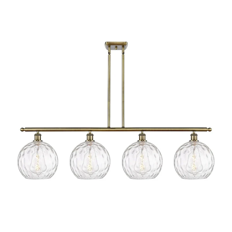 Innovations Lighting Athens Water Glass - 4 Light 48  Island Light
