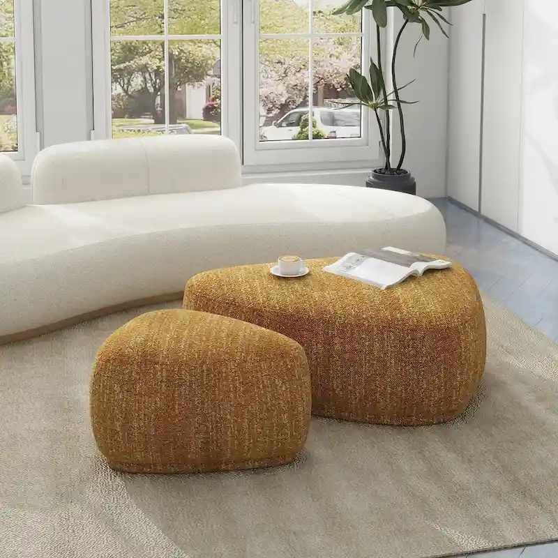 Pebble 44 Rounded Triangle Cocktail Ottoman