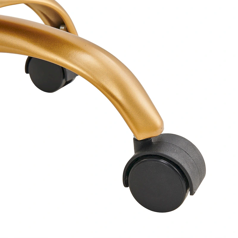 CAROCC Home Office Desk Chair Gold with Throw Pillow