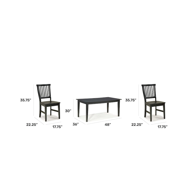 Arts & Crafts 7-piece Rectangular Dining Set with Extension Leaf by Homestyles