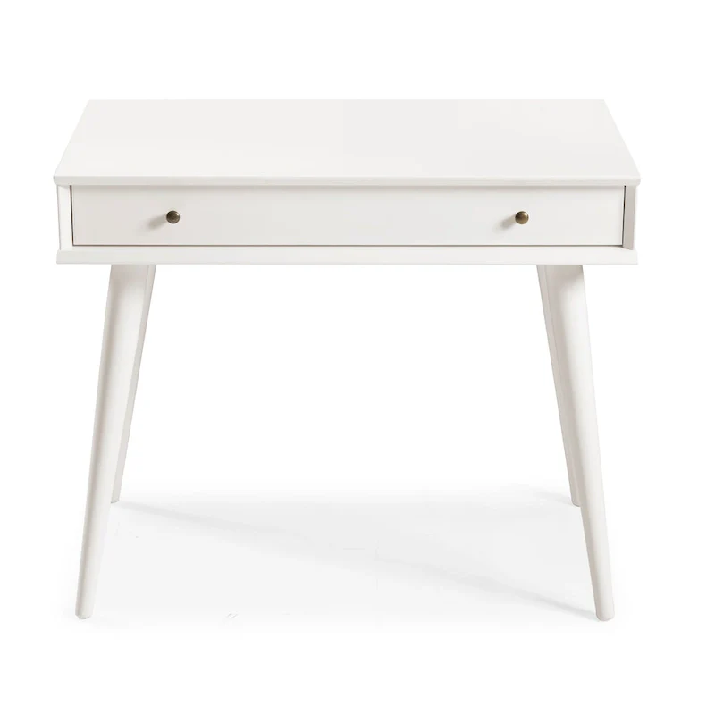 Mid-Century Solid Wood Desk with Drawer