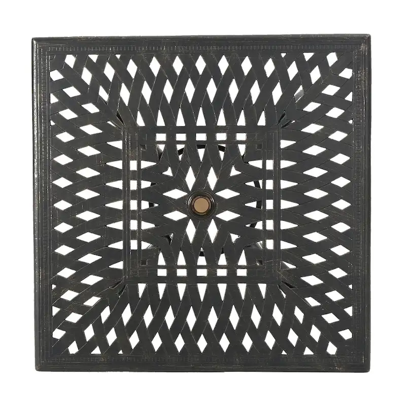 Outdoor 37  Cast Aluminum Square Table