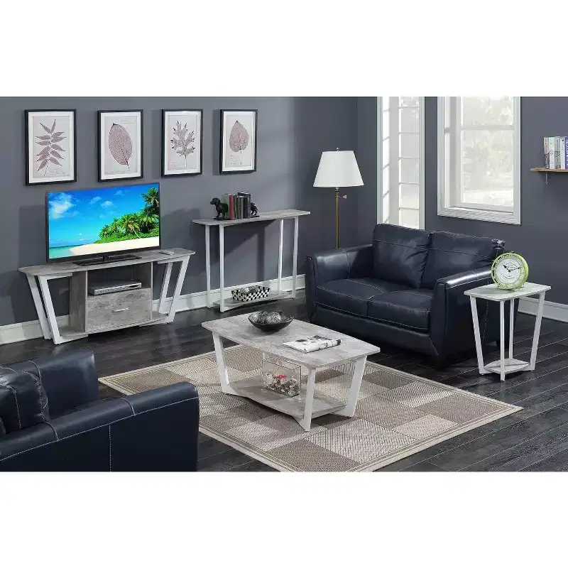 HomeStock Rectangle Metal Table Top End Table 1 -piece