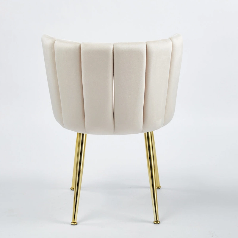 Velvet Dining Chairs with Gold Legs (Set of 2)