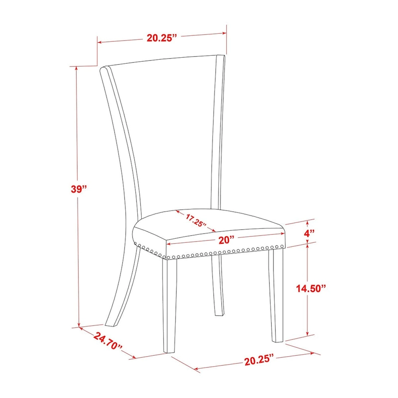 East West Furniture Dinette Set- a Rectangle Dining Table and Light Sable Linen Fabric Parson Chairs, Mahogany (Pieces Option)