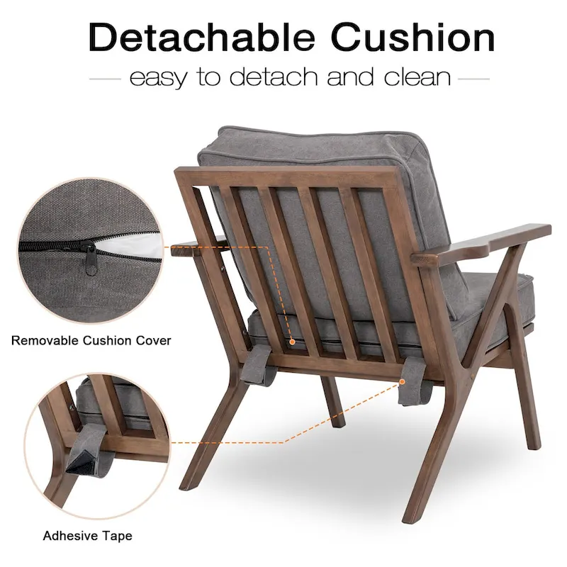 Accent Chair Living Room Chairs Mid Century Modern Chair Leisure Side Reading Arm Chair