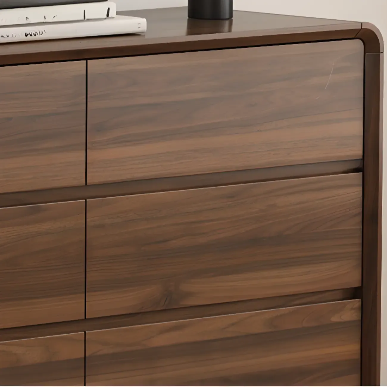 3 Tiers Rustic Square Brown Wood Dresser