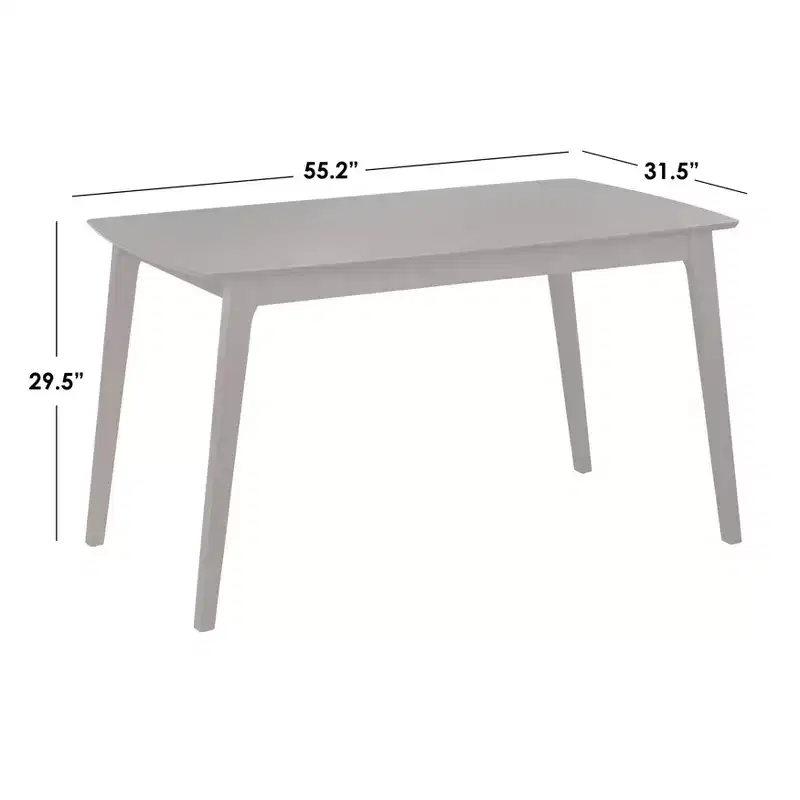 Buylateral Archer Mid Century Modern Solid Beechwood Rectangular Dining Table Walnut: Solid Beech, Mid-Century Design, Seats 6