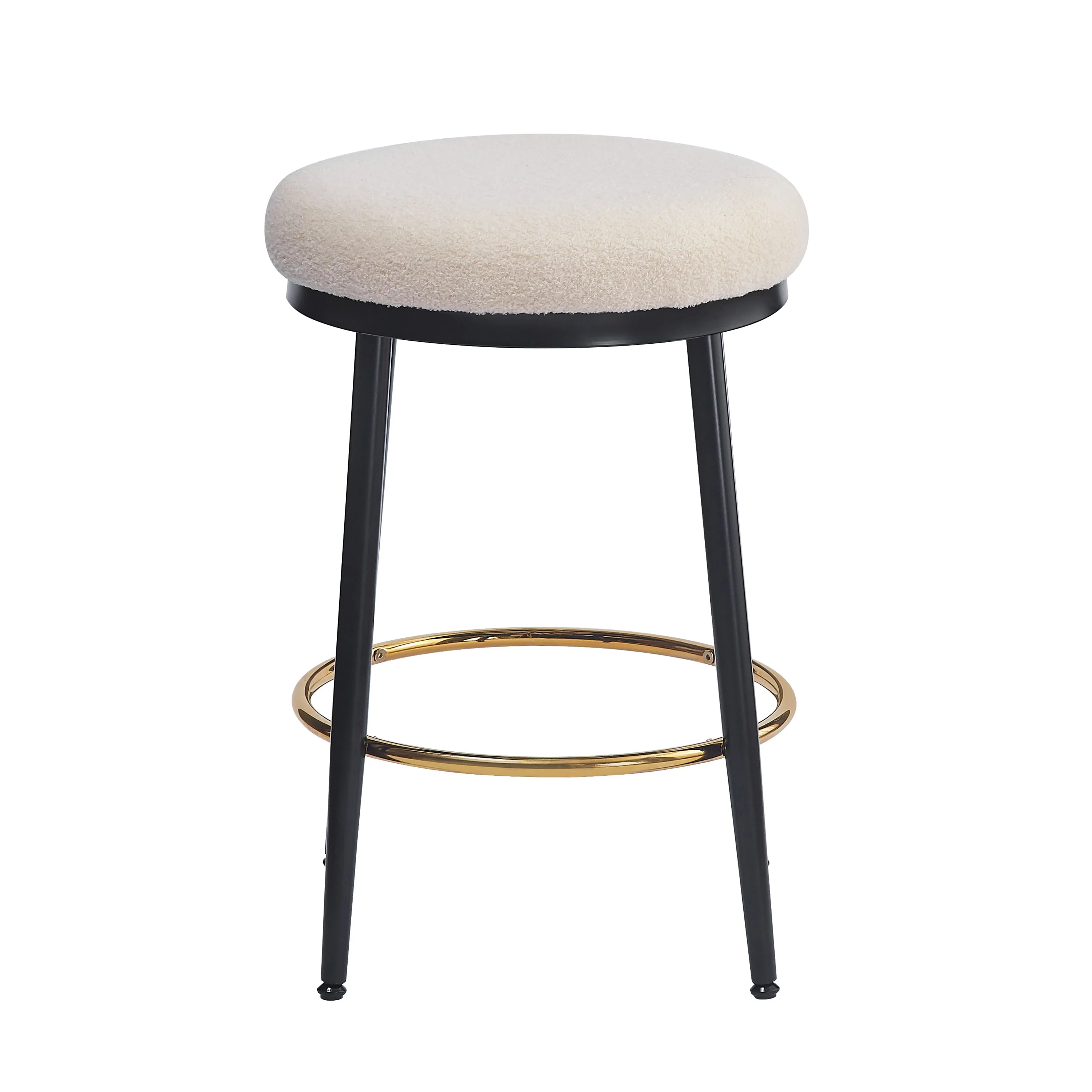 Set of 2 Modern Upholstered Counter Stools ¨C 24.75 Seat Height