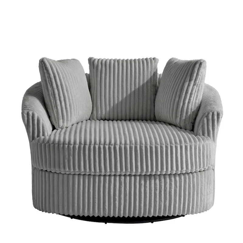 Swivel Tub Chair With Integrated Armrests And Removable, Washable Cover
