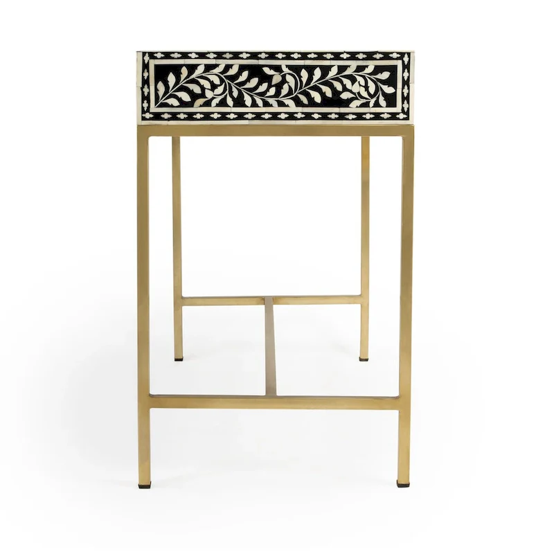 Butler Perilla Black and White Bone Inlay Writing Desk