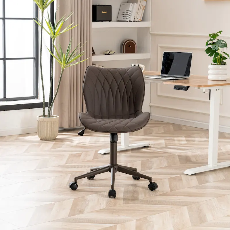 Swivel Armless Desk Chair Office Chairs Makeup Vanity Chair