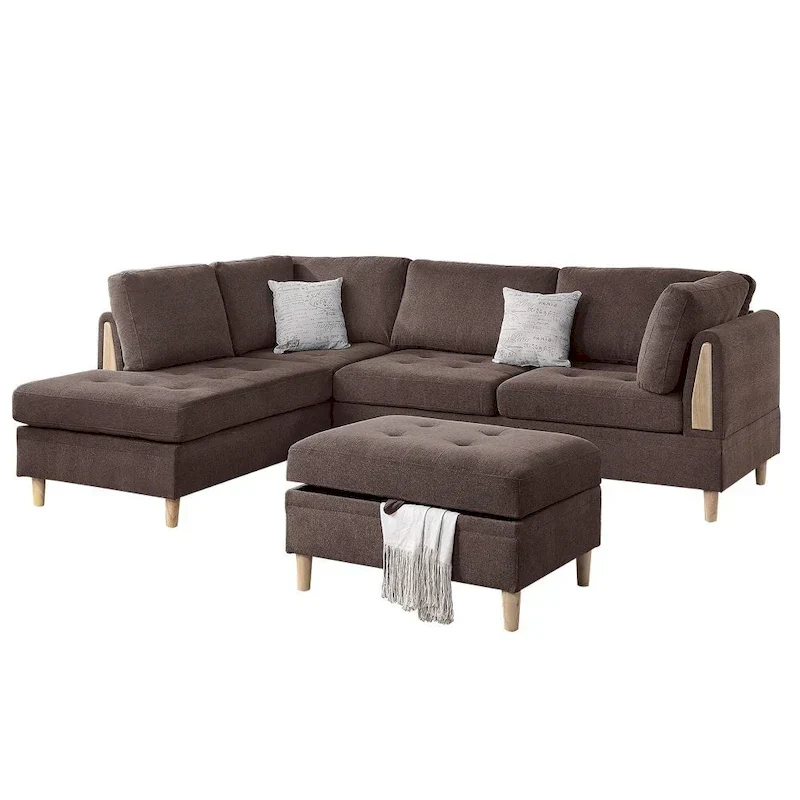 Poundex Furniture Chenille 3 piece Sectional