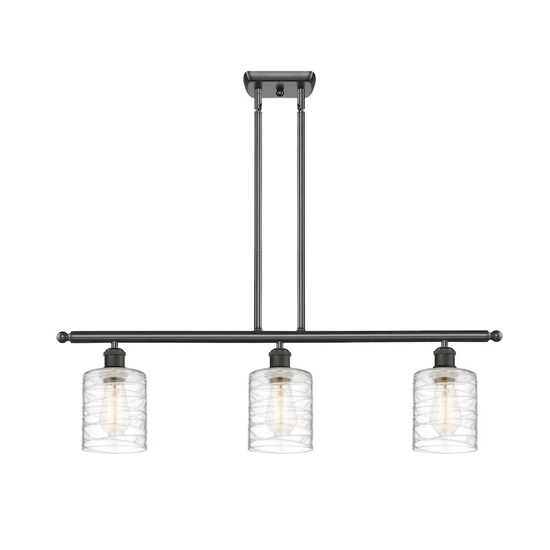 Innovations Lighting Ballston Cobbleskill - 3 Light 36  Island Light