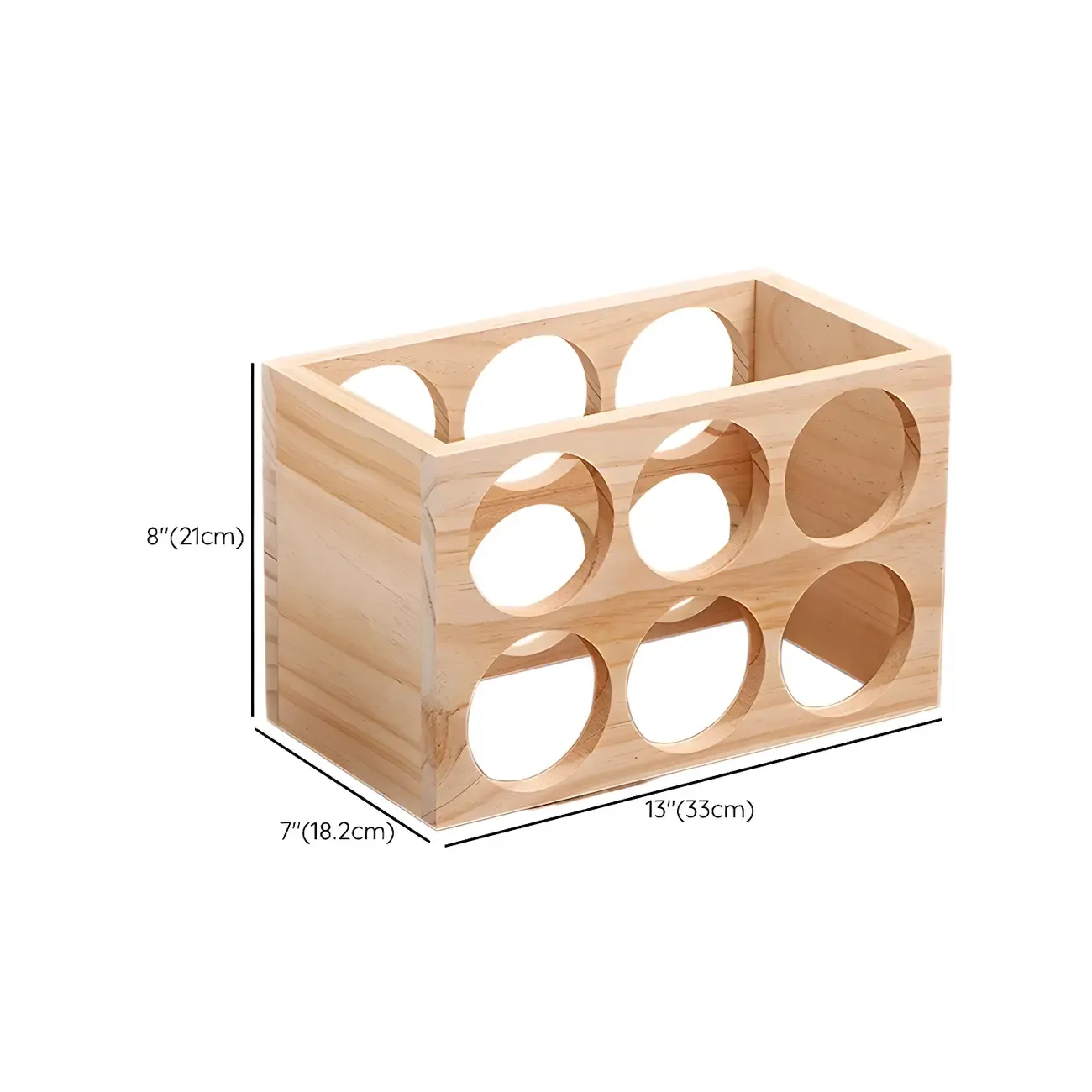 Natural Wooden Stackable Wine Rack Tabletop Wine Holder