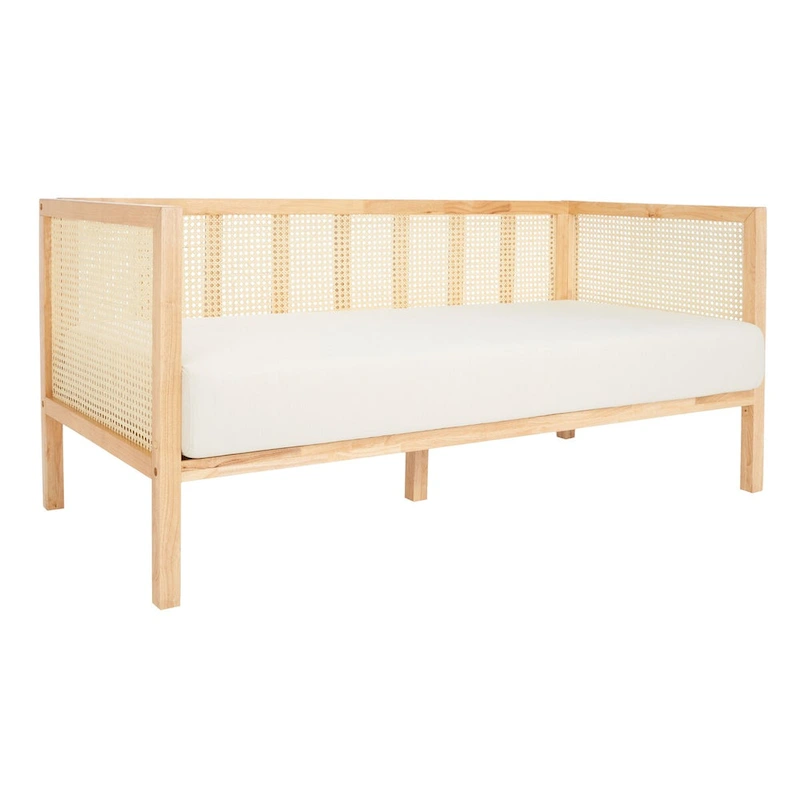 SAFAVIEH Mandie Rattan Sofa - 29  W x 62  D x 30  H - 29Wx62Dx29H