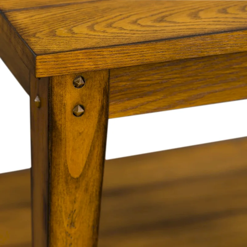 Oak Square Lamp Table