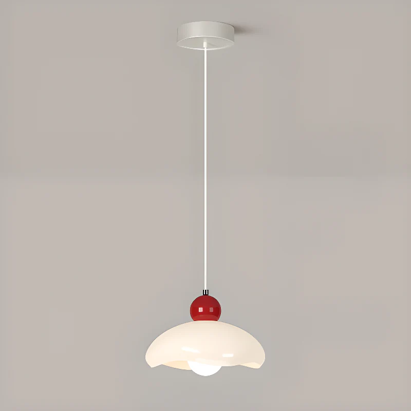 Modern Milk White Geometric Metal Pendant Light