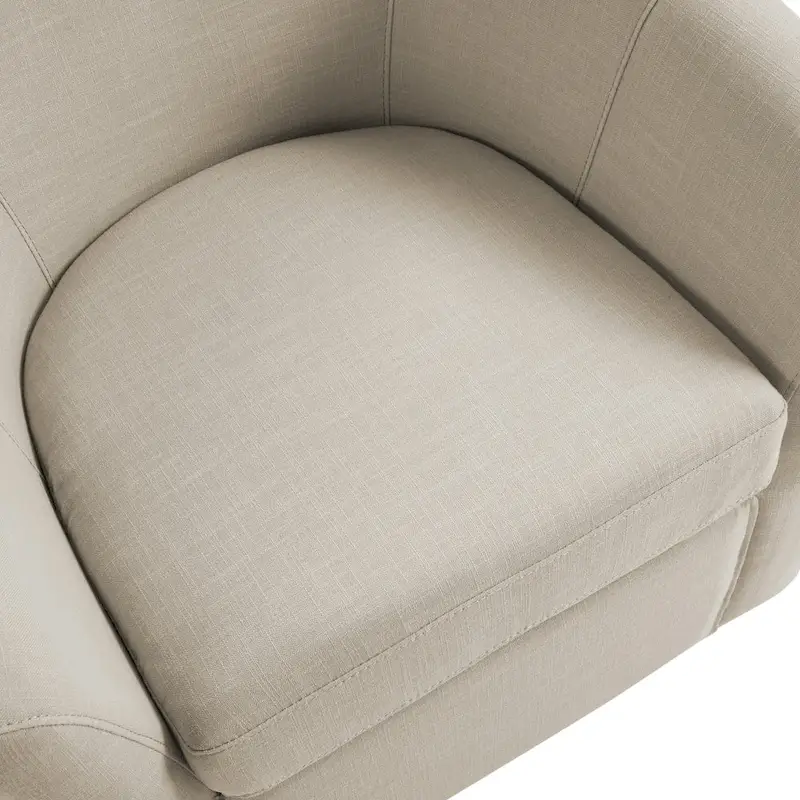 Swivel Accent Chair with Metal Base - 30.7W x 29.9H x 27.5D