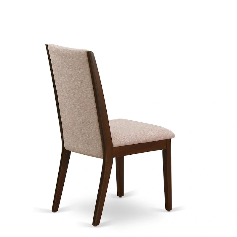 East West Furniture 11 Piece Dining Table Set- a Wooden Table and 10 Linen Fabric Upholstered Chairs(Finish Options)