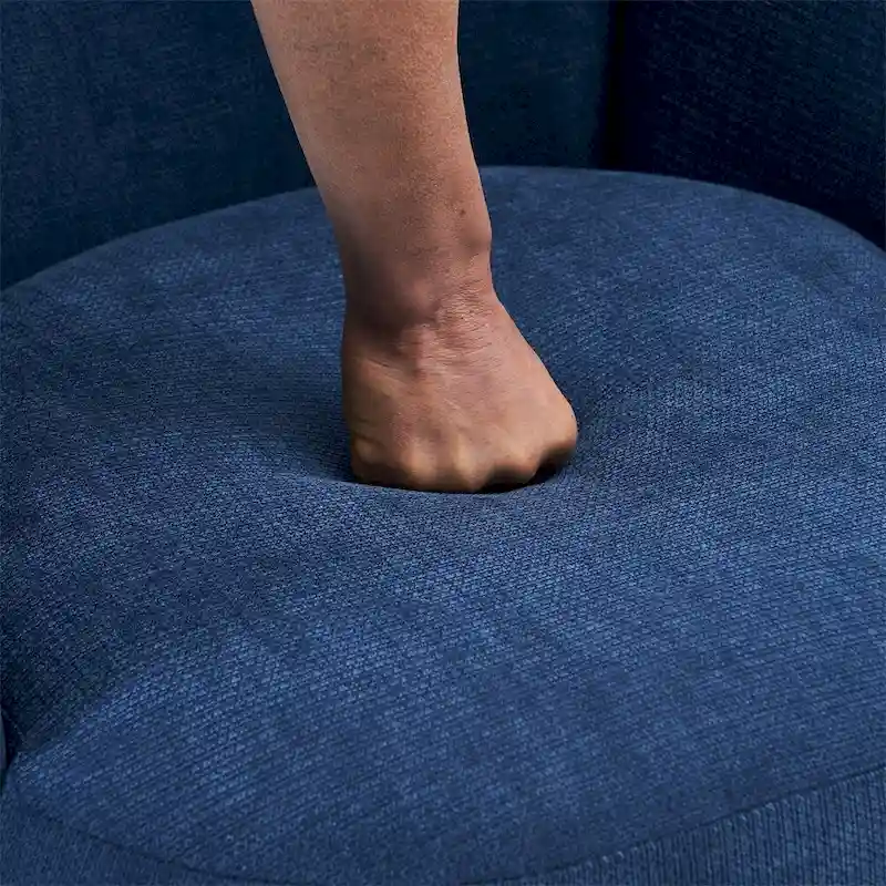 Swivel Round Accent Chairs Armchair with Stainless Steel Base