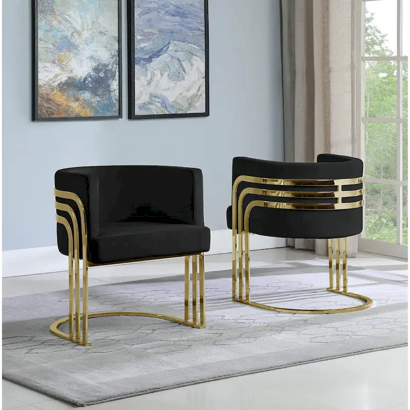 Best Quality Furniture Accent 1-Chair with Gold Base (Single)