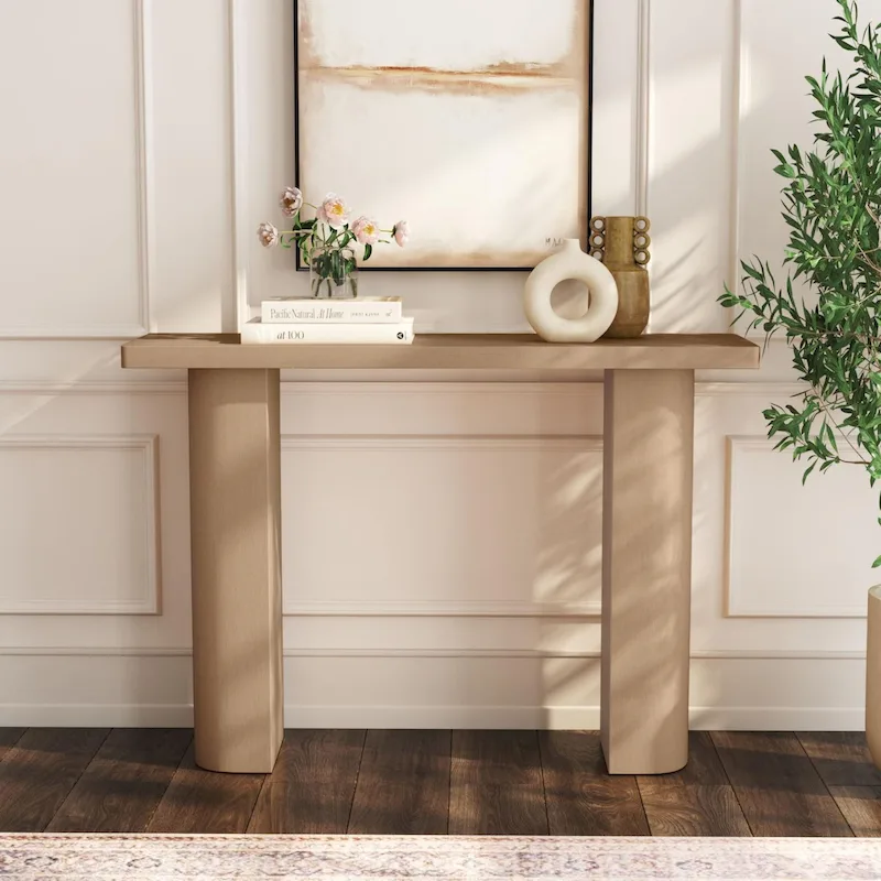 Half Moon Mango Wood Console Table by East at Main