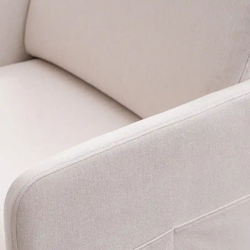 Upholstered Linen Accent Armchair