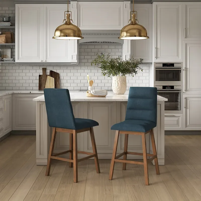 Lilibet Upholstered Counter Height Bar Stools, Set of 2