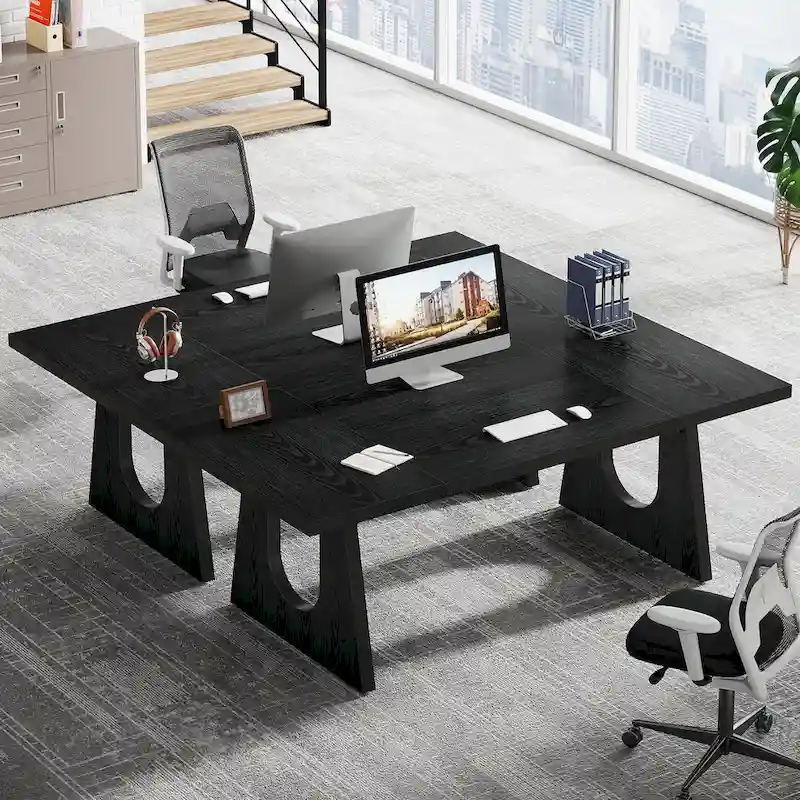 70.9 Inches Executive Desk Rectangular Computer Office Desk with Large Desktop