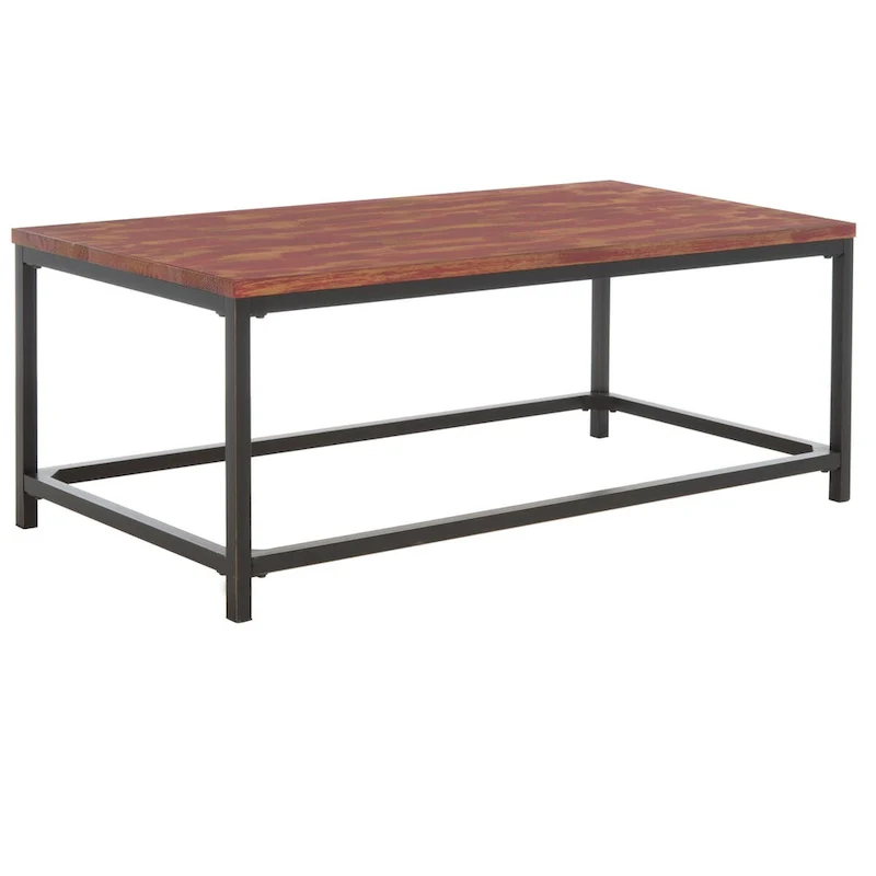 SAFAVIEH Aino Reclamined Wood Finish Coffee Table - 48 x 24 x 17.7 - 48Wx24Dx18H