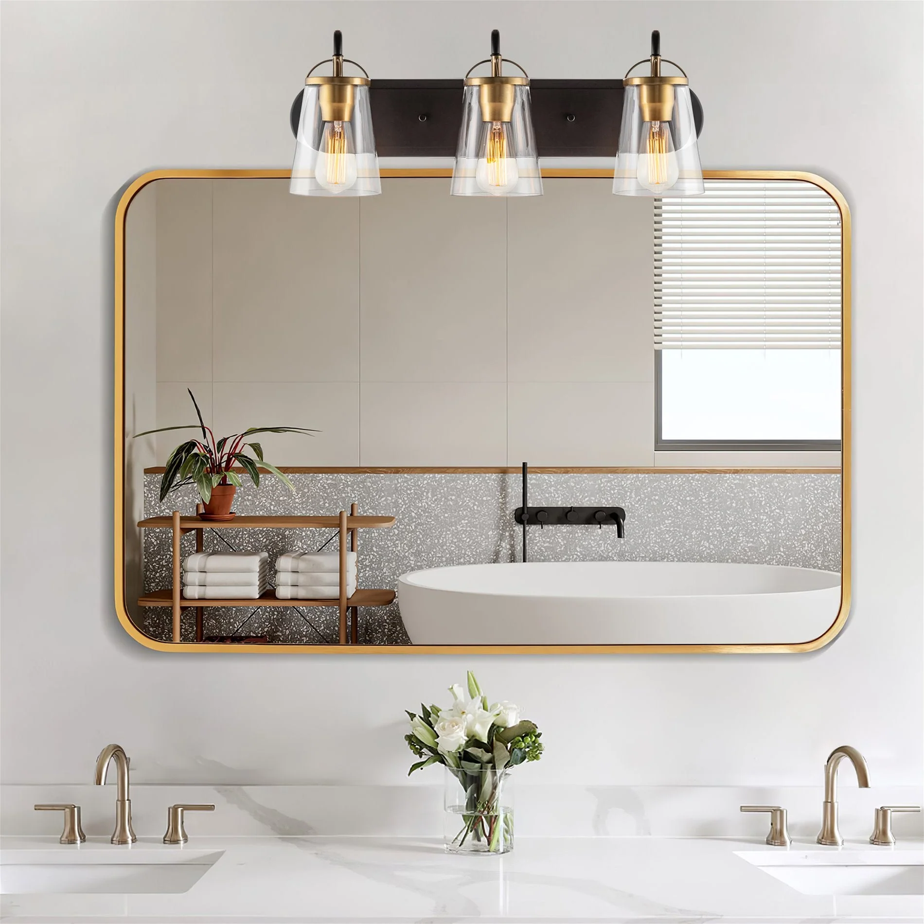 Voltaire 24 Modern Farmhouse 3-Light Vanity / Bathroom Light