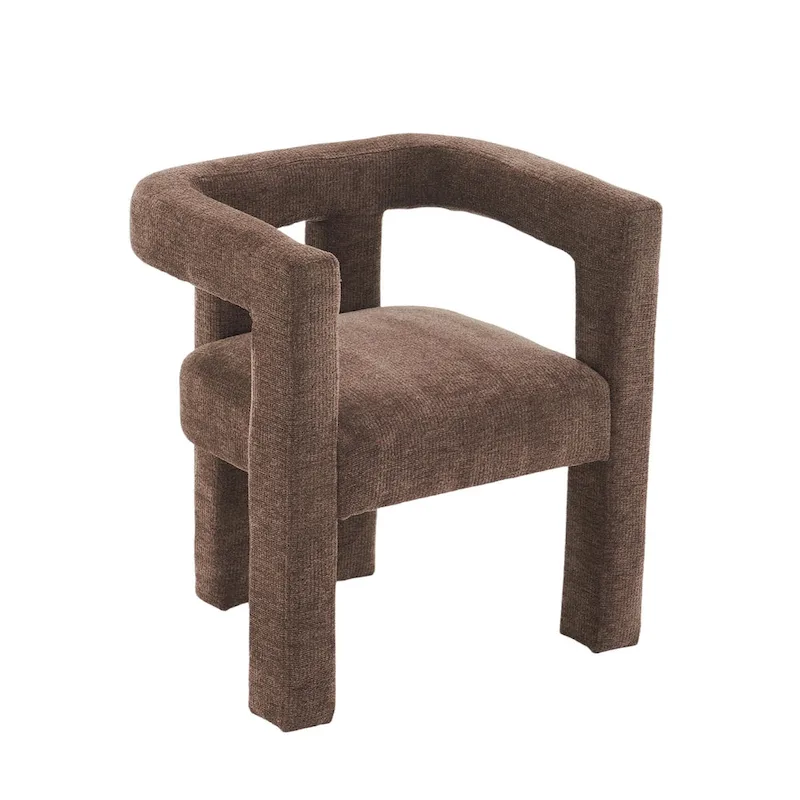 Set of 1 Chic design Barrel shaped Fabric Upholstered Accent Armchair