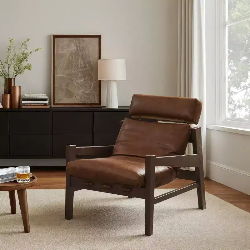 Art Leon Leather Lounge Chair