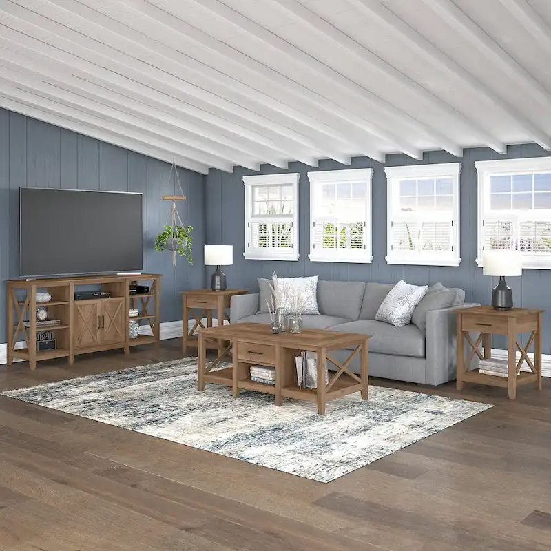 4-piece TV Stand and Table Set